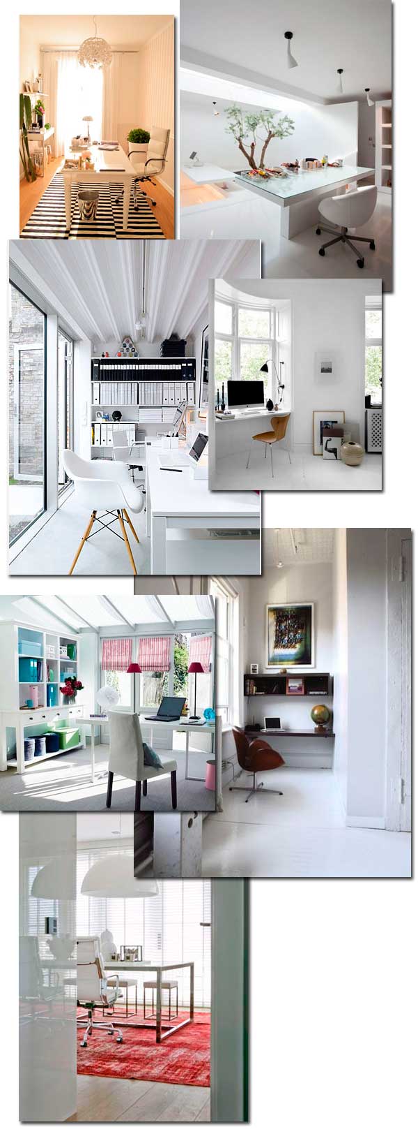 composición muebles blancos de oficina