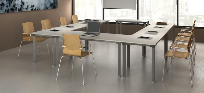mesa chic para salas de reunión
