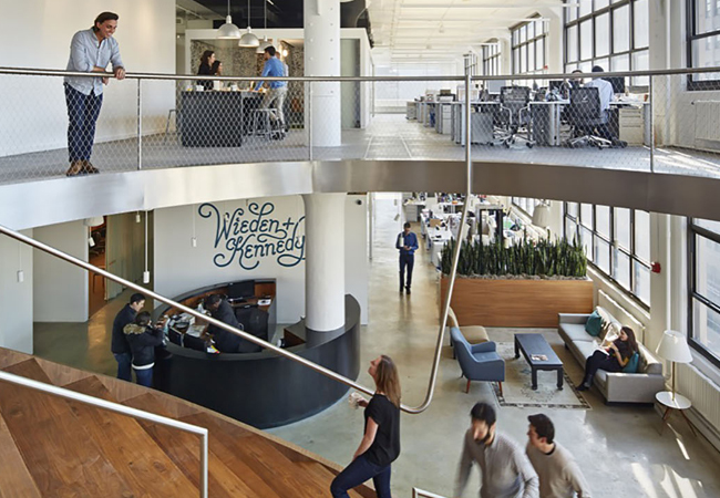 Interiorismo oficinas de publicidad Wieden + Kennedy