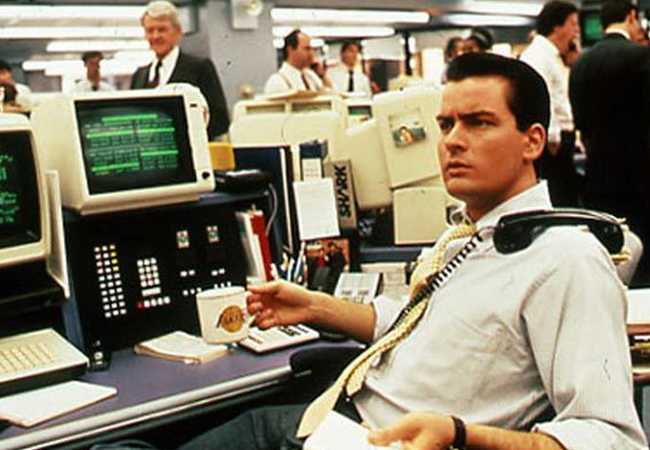 Decoración oficinas película Wall Street