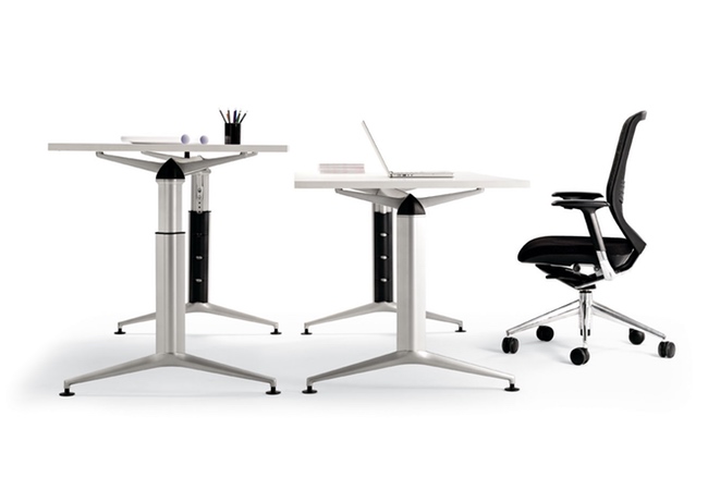 mesa de oficina regulable en altura trama 2