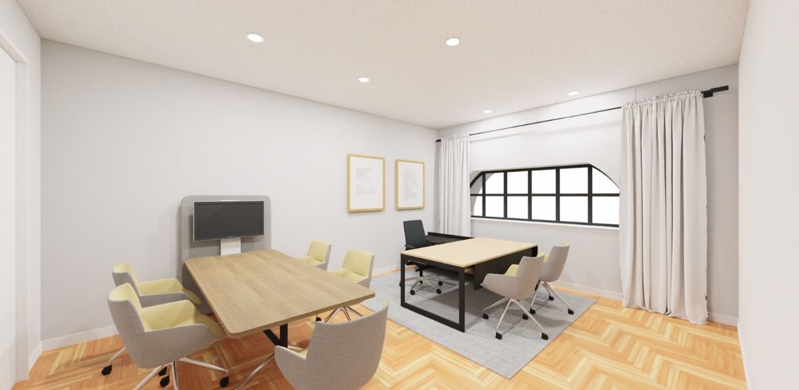 Diseño sala de reunión y despacho