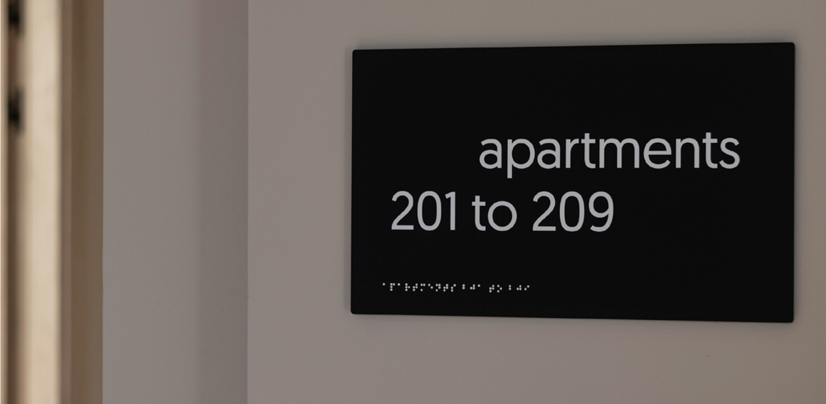 Señalética de habitaciones de hotel o apartamentos