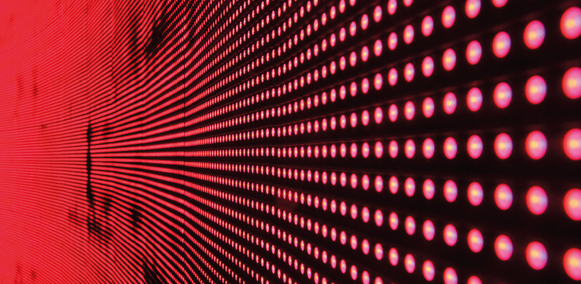 Detalle de una pantalla LED