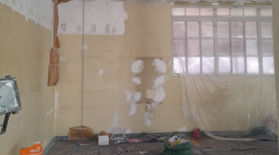 espacio anterior y proceso de obra local comercial