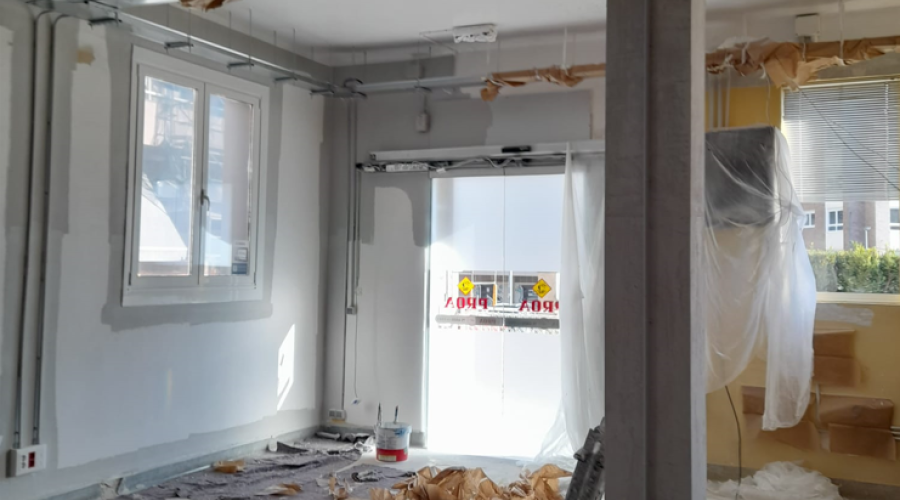 espacio anterior y proceso de obra local comercial
