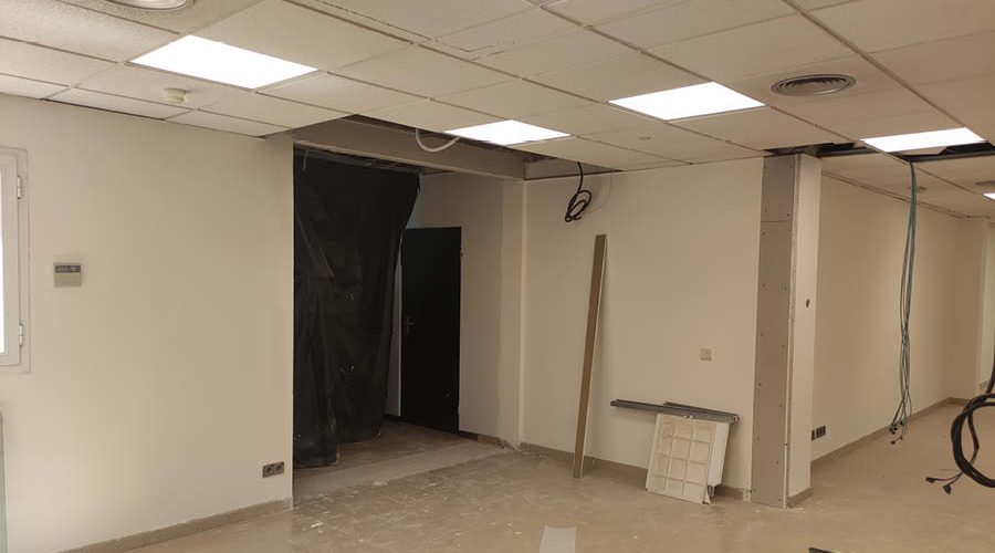 transformación de oficina en Madrid mediante trabajos de obra