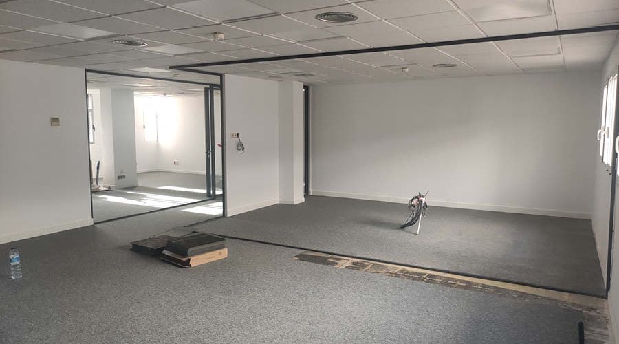 transformación de oficina en Madrid mediante trabajos de obra