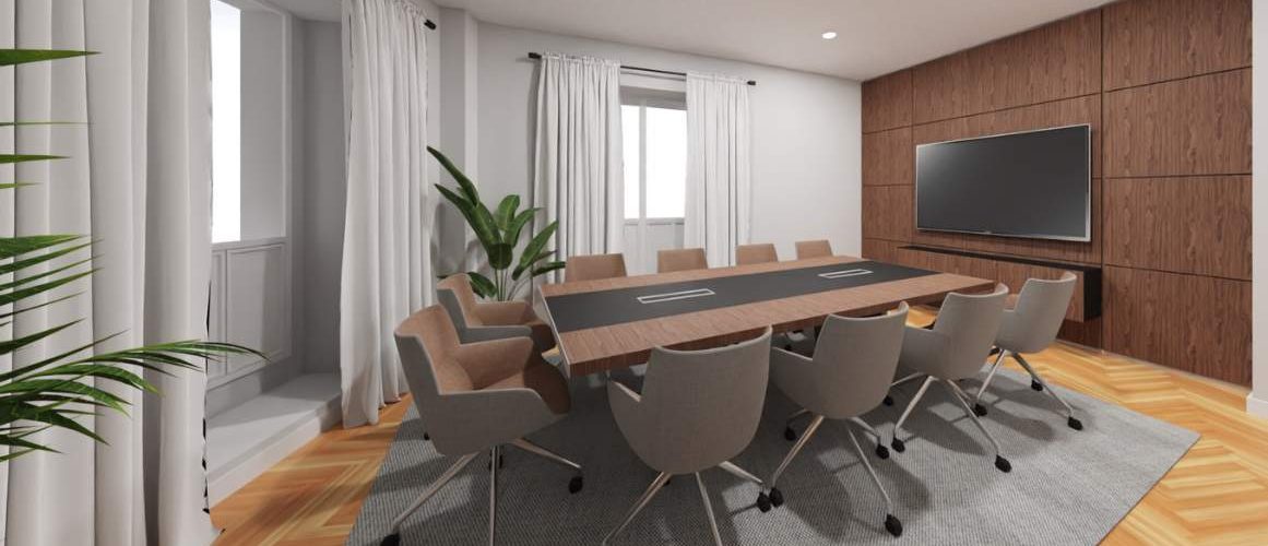 Proyecto de diseño de reforma de oficina en el centro de Madrid
