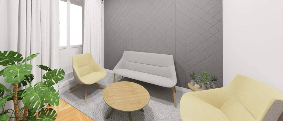 Proyecto de diseño de reforma de oficina en el centro de Madrid
