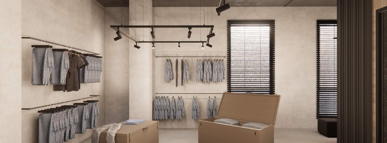Proyecto de diseño de oficina_Espacio de showroom con mobiliario a medida en oficina