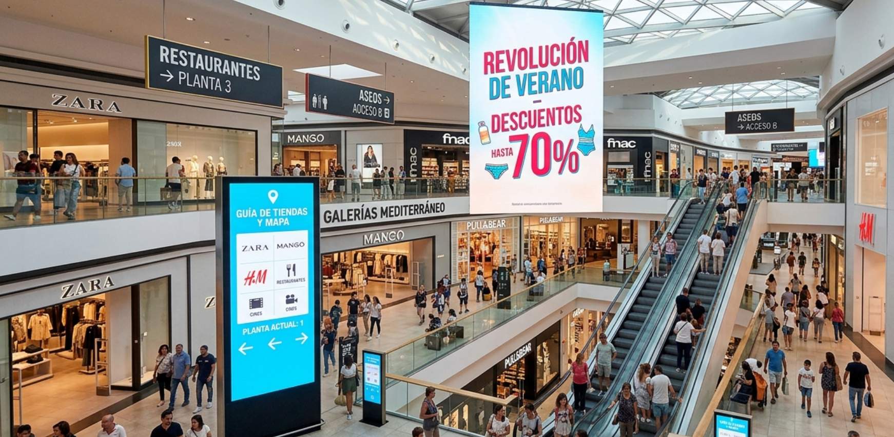 Cartelería de gran formato para centro comercial