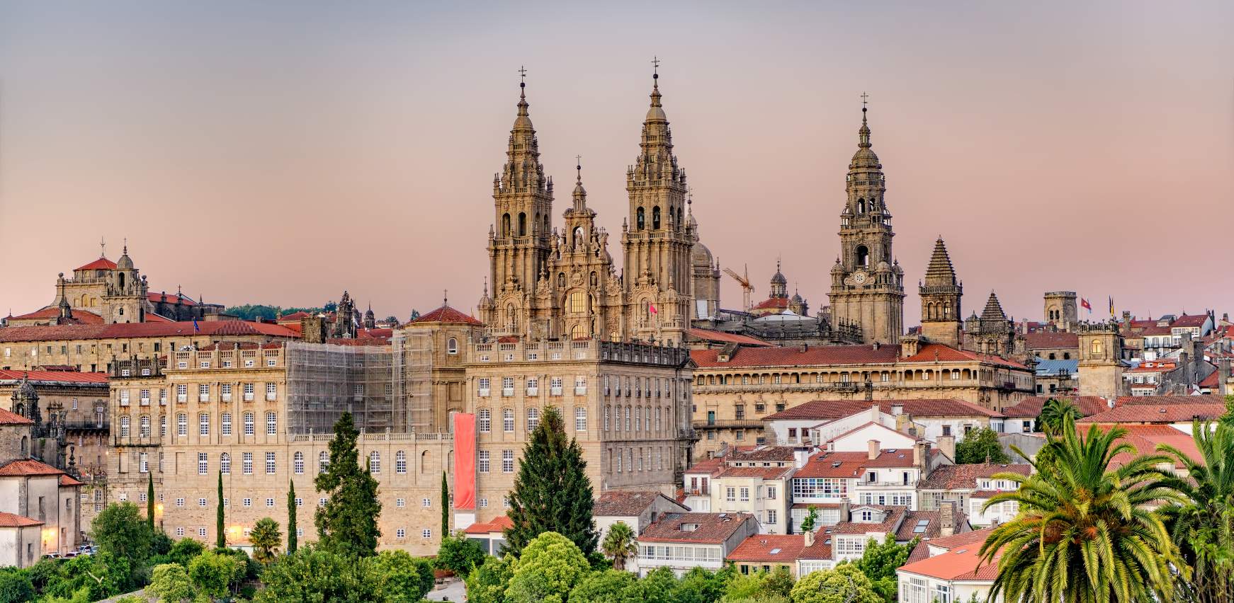 Vista panorámica de la ciudad de Santiago de Compostela