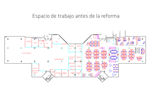 espacio de trabajo antes de la reforma