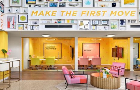 Descubra el diseño de los 60 de la oficina Bumble