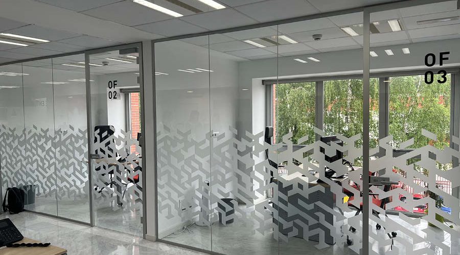 compartimentación de espacios en oficina